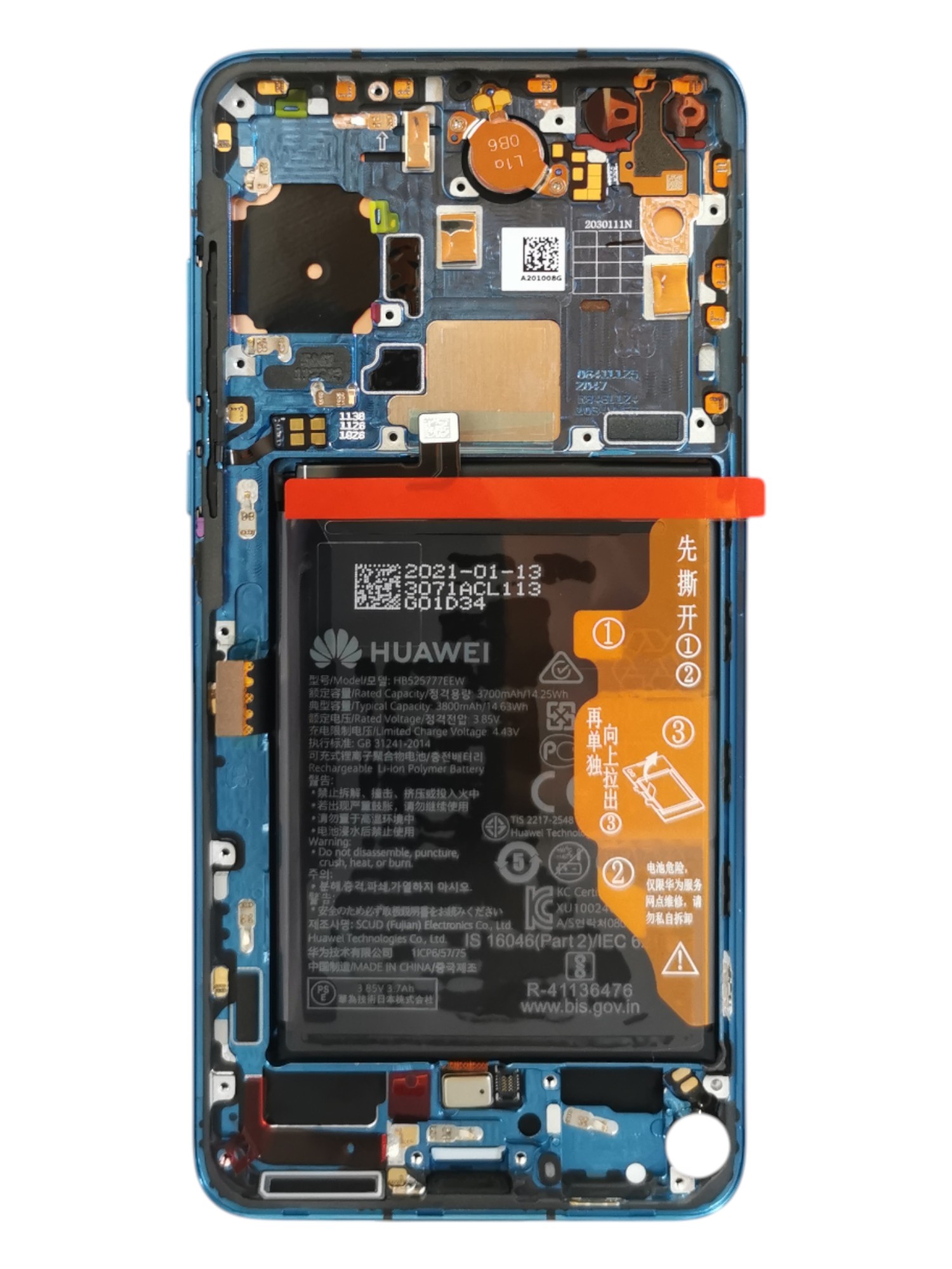 Huawei P40 (2020) BLUE LCD+ Akkumulátor 