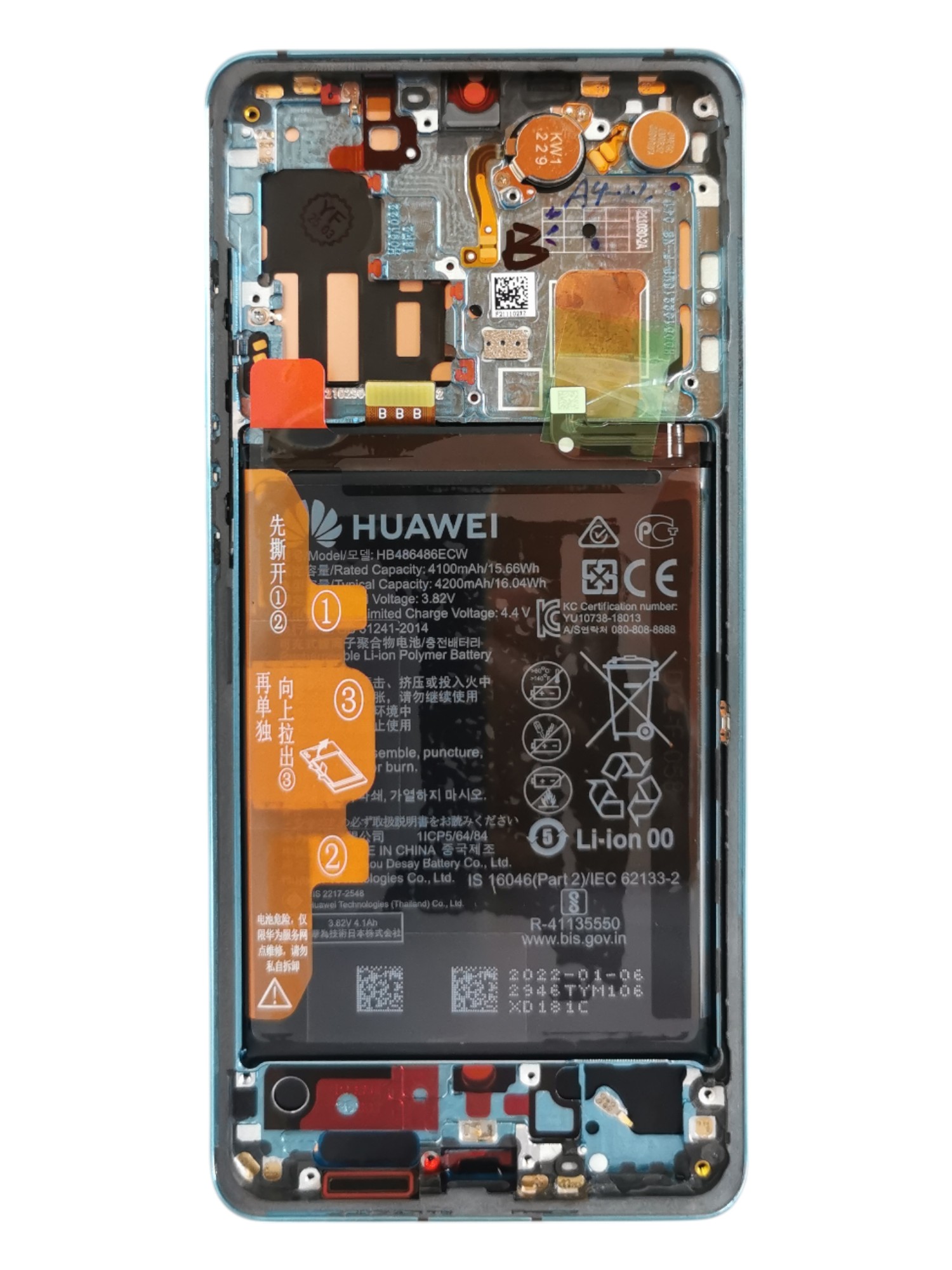 Huawei P30 Pro Mystic BLUE LCD+ Akkumulátor