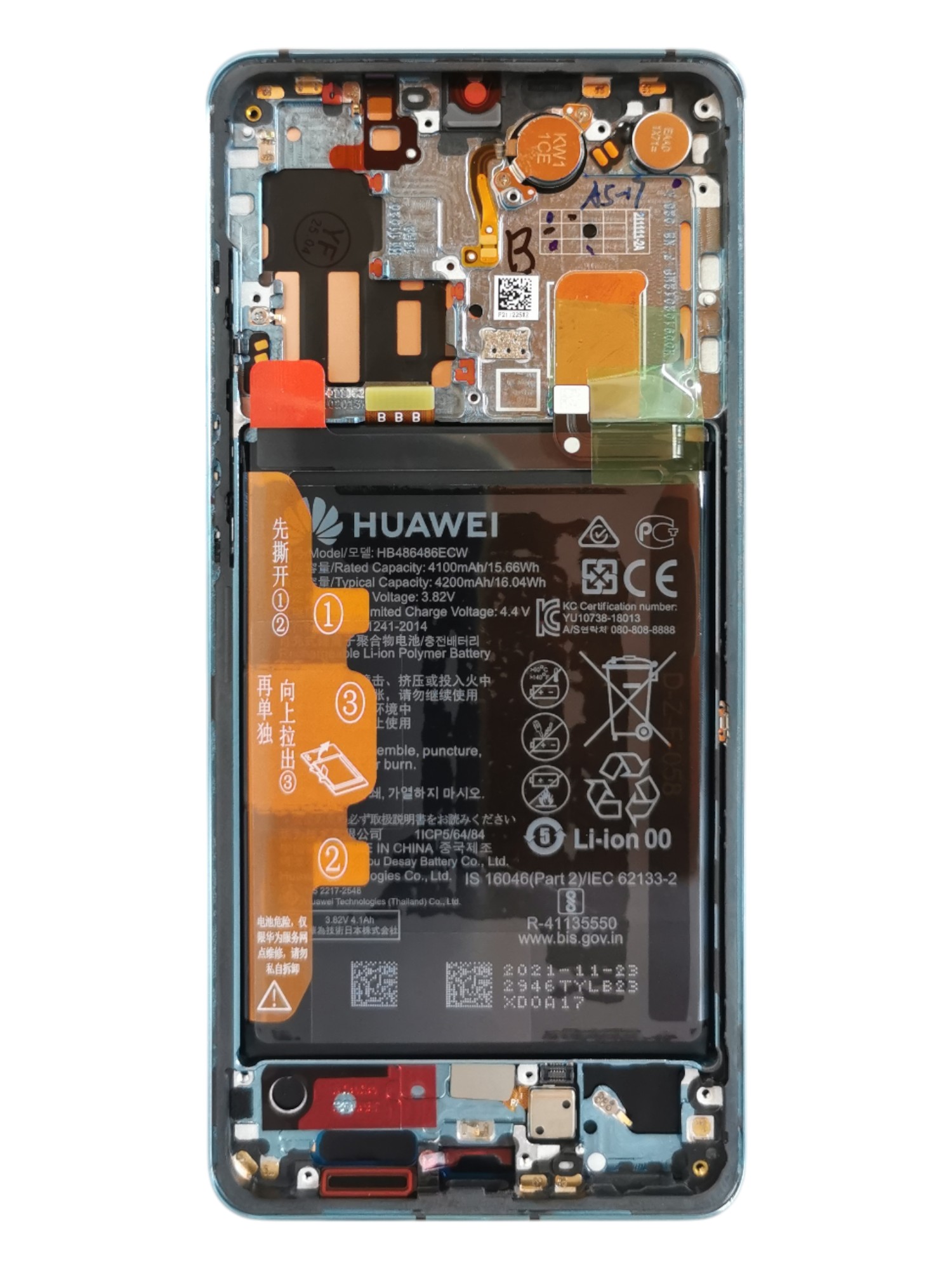 Huawei P30 Pro (2019) AURORA BLUE LCD+ Akkumulátor 