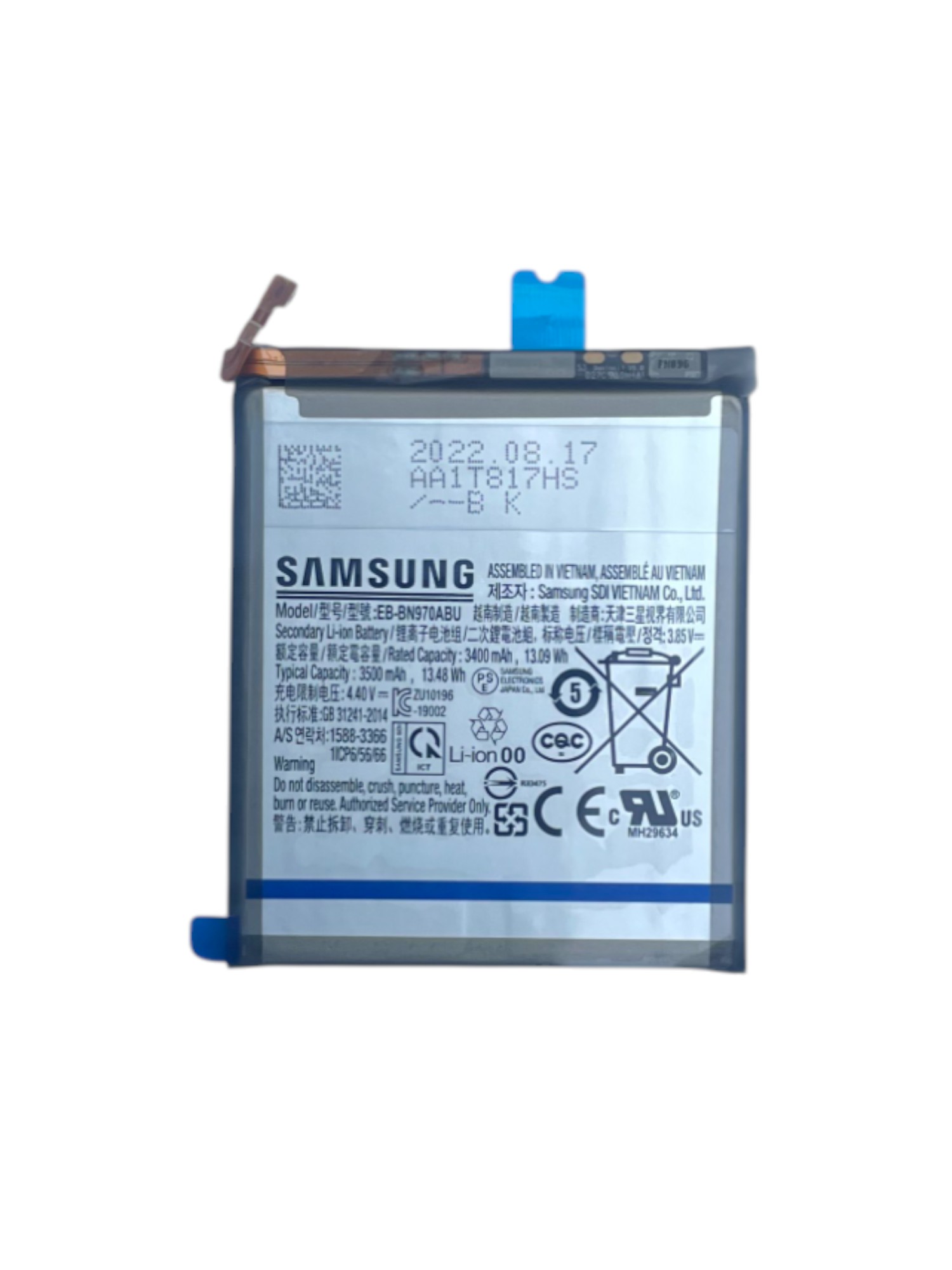Gyári akkumulátor - Samsung Note 10 N970  EB-BN970ABU - 1ICP6/56/66 - 3400mAh