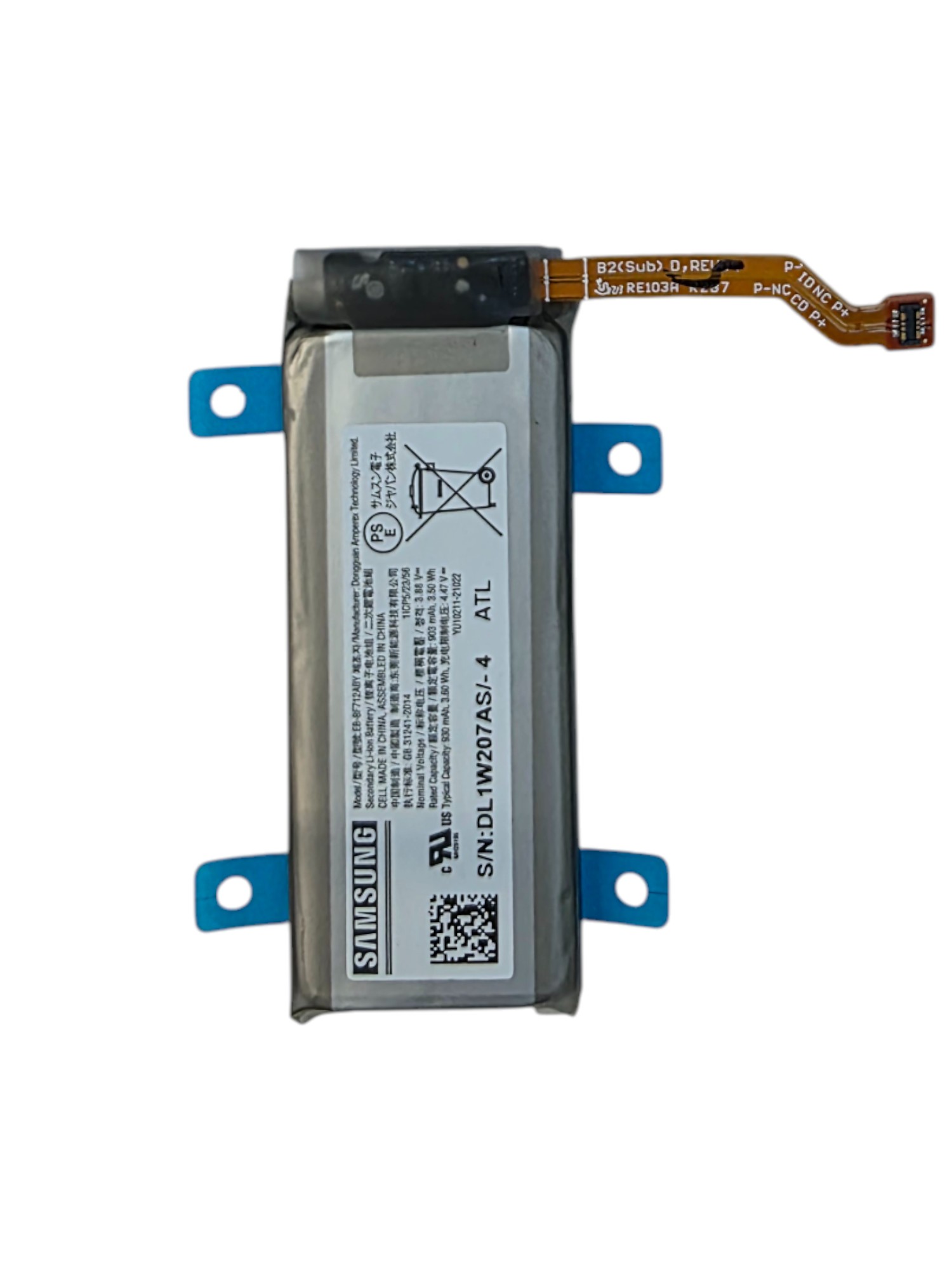 Gyári akkumulátor - Samsung Z Flip3 F711B Sub - EB-BF712ABY - 1ICP5/23/56 - 903mAh