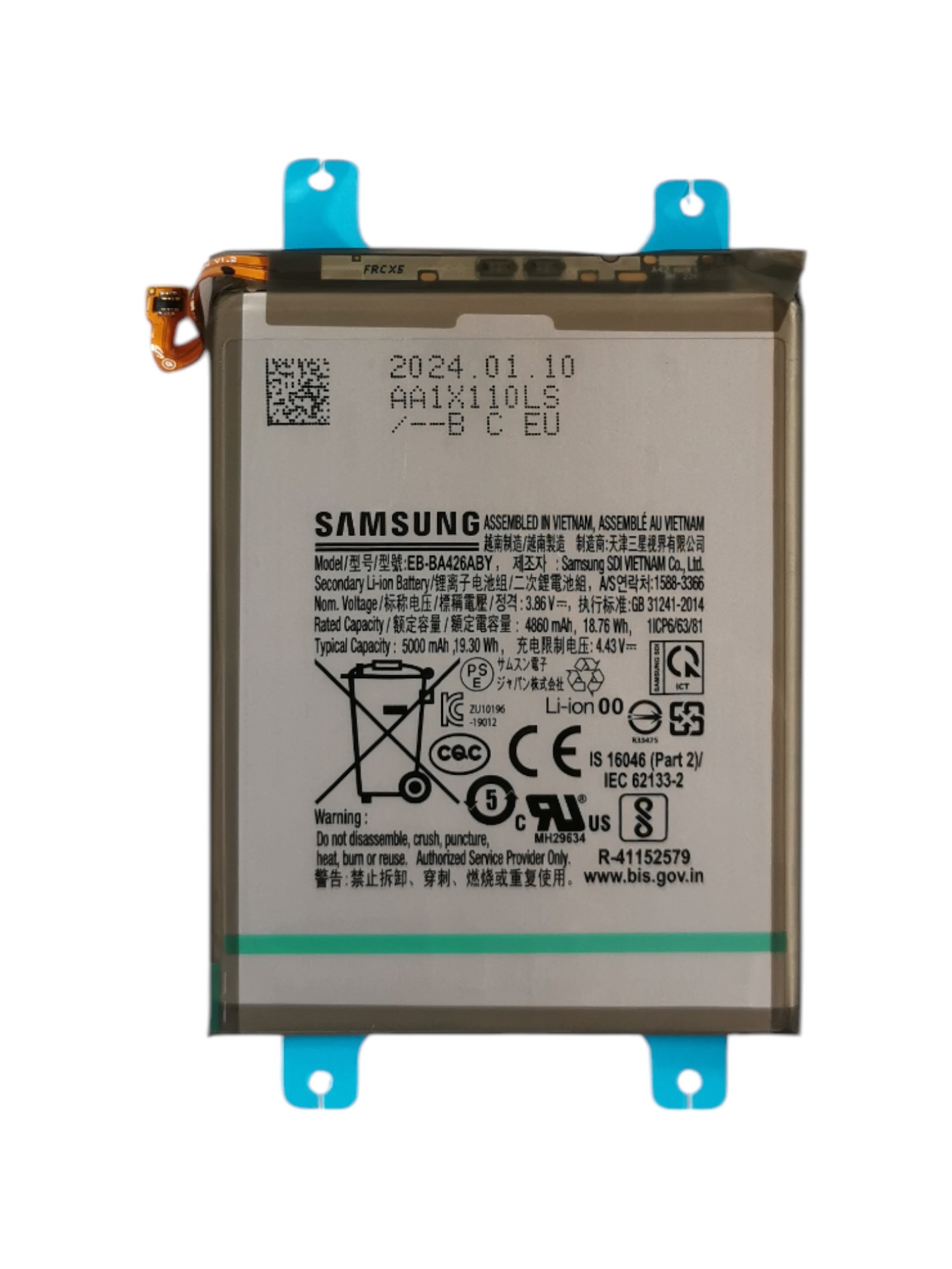 Gyári akkumulátor - Samsung A42 A426B EB-BA426ABY - 1ICP6/63/81 - 4860mAh