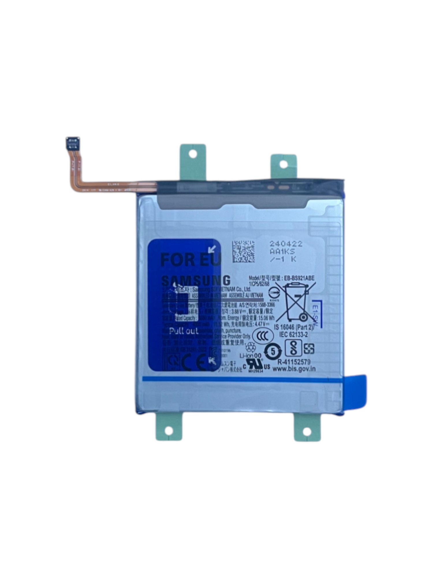 Gyári akkumulátor - Samsung S24 S921B EB-BS921ABE - 1ICP5/62/68 - 3880mAh 
