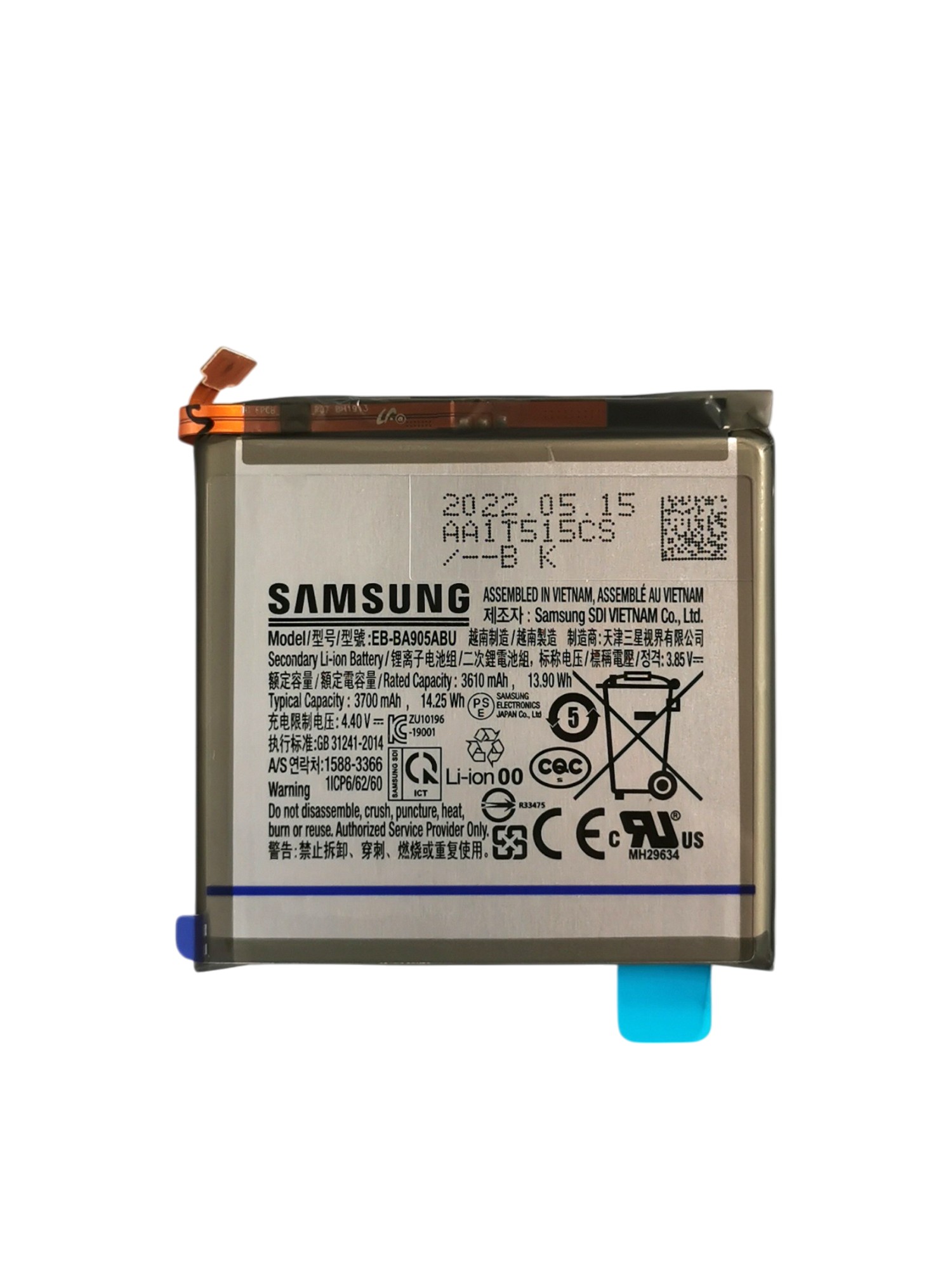 Gyári akkumulátor - Samsung A80; SM-A805F ; - EB-BA905ABU - 1ICP6/62/60 - 3610mAh
