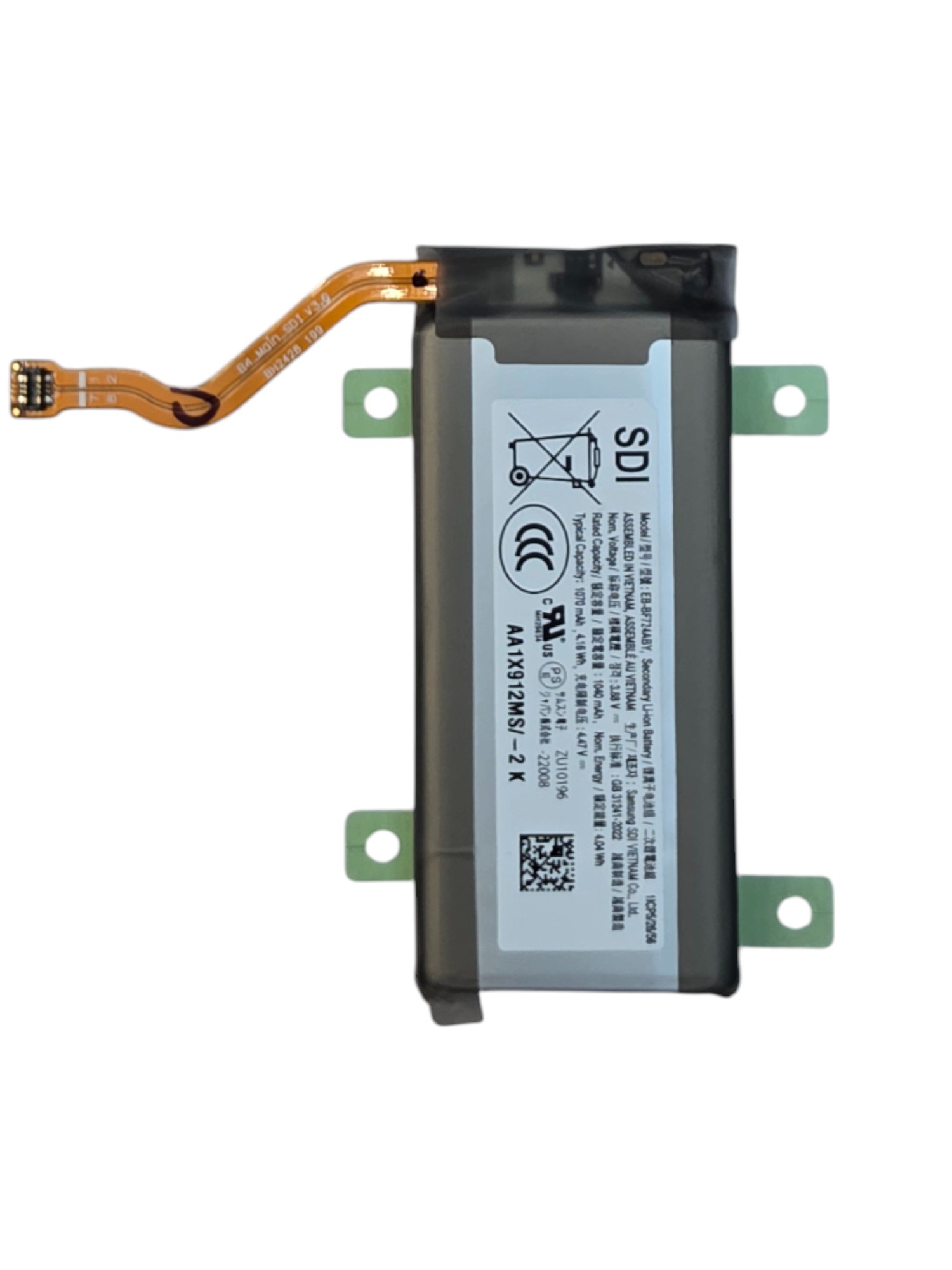 Gyári akkumulátor Samsung Z Flip4; SM-F721 BEB-BF724ABY - 1ICP5/26/56 - 1040mAh